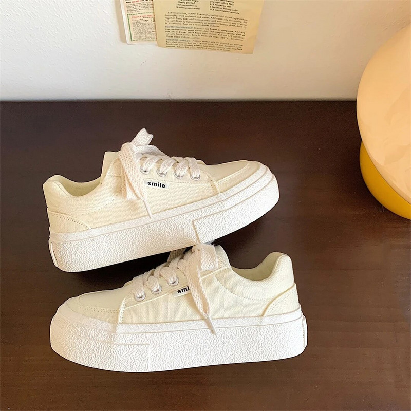 Dámske tenisky, plátené topánky, jarný trend, ležérne ploché tenisky, dámske nové módne pohodlné ružové vulkanizované topánky na platforme