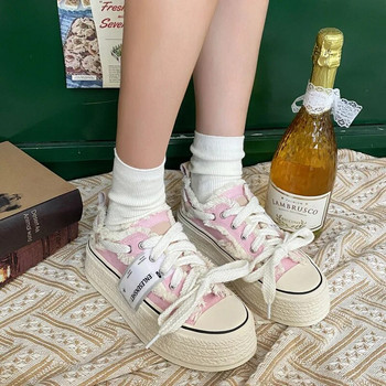 Μικρό άρωμα Canvas Women Thin Spring 2022 New Ins Tide Κορεατική έκδοση Beggar Shoes Small White Shoes Παπούτσια Skateboard