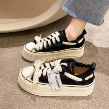 Μικρό άρωμα Canvas Women Thin Spring 2022 New Ins Tide Κορεατική έκδοση Beggar Shoes Small White Shoes Παπούτσια Skateboard