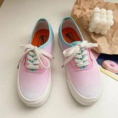 Dream Gradient Tie Βαμμένα κομψά παπούτσια από καμβά για κορίτσια Γυναικεία αθλητικά παπούτσια με ροζ χαμηλό top Lace Up Μόδα Cool Casual παπούτσια Άνοιξη