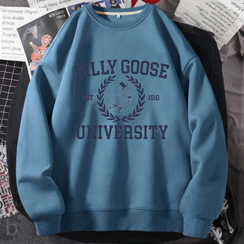 Silly Goose University Crewneck Φούτερ Γυναικεία Ανδρικά Αστεία γραφικά πουλόβερ Φούτερ Harajuku Μακρυμάνικα Αισθητικά Ρούχα