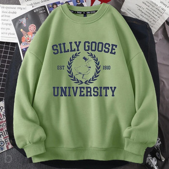 Silly Goose University Crewneck Φούτερ Γυναικεία Ανδρικά Αστεία γραφικά πουλόβερ Φούτερ Harajuku Μακρυμάνικα Αισθητικά Ρούχα