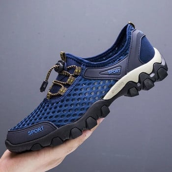 2023 Мъжки ежедневни маратонки Дишащи мрежести обувки Мъжки неплъзгащи се обувки за туризъм на открито Мъжки обувки за катерене Трекинг Zapatos Hombre