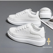 Moteriški sportbačiai Nauji mados platformos batai pavasario rudeniui laisvalaikio plokščiapadžiai moteriški storu padu kvėpuojantys balti vulkanizuoti batai