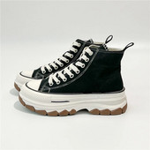 Jesenné dámske ležérne tenisky na platforme s hviezdičkami, plátené tenisky, bežecká športová obuv, tenisky s hrubou podrážkou, turistické tenisky 35-42