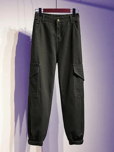 Jarné letné džínsy s vysokým pásom, nadrozmerné, 95 kg, vrecovité džínsy, modré, streetwears, jednofarebné, dámske nohavice Vaqueros