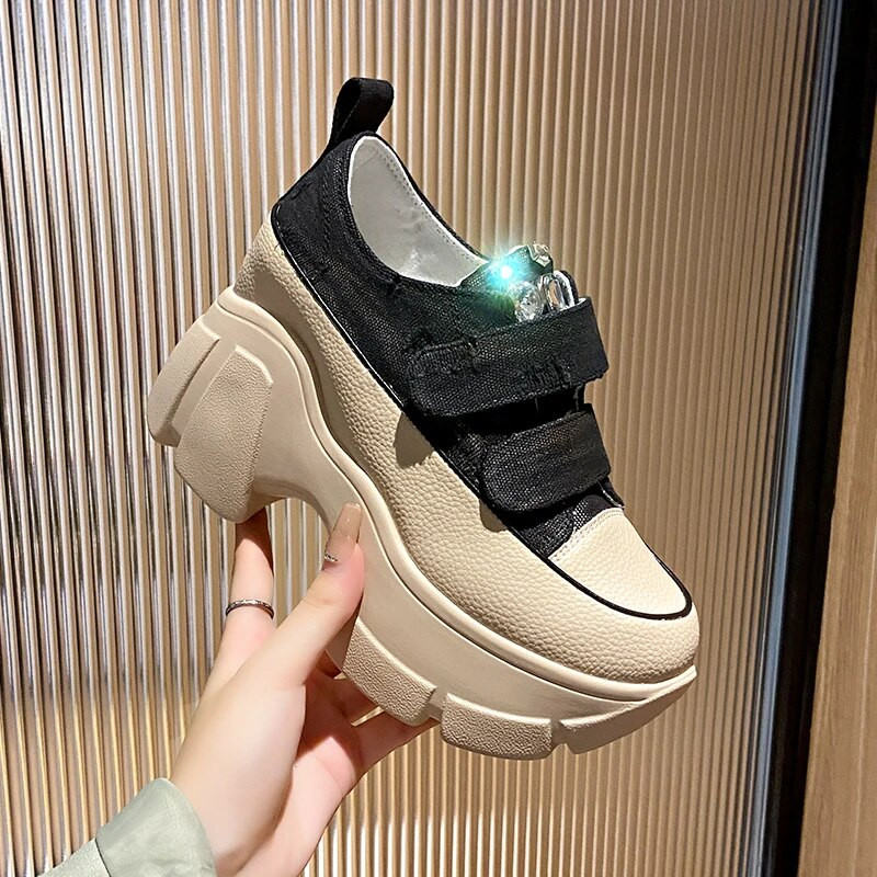 Dámske topánky 2023, vysoko kvalitné, pevné, dámske vulkanizované topánky, outdoorové dámske tenisky, plochý podpätok, platforma, tenisky, preppy