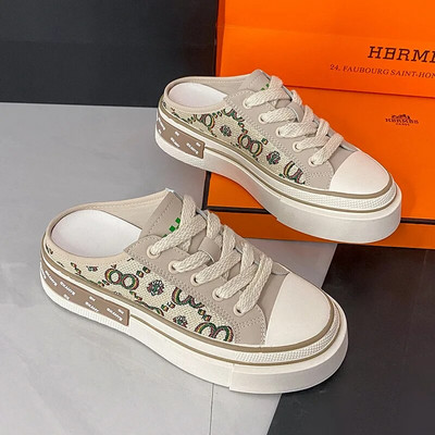 Nove tenisice s platformom, zdepaste, ležerne, vulkanizirane, udobne tenisice za povećanje visine, ženske platnene cipele na skrivenu potpeticu, proljeće i jesen