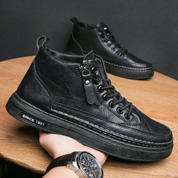 Мъжки ежедневни обувки от телешка кожа 2023 г. Висококачествени плоски мокасини Дизайнерски обувки Неплъзгащи се удобни мъжки обувки Zapatillas De Deporte