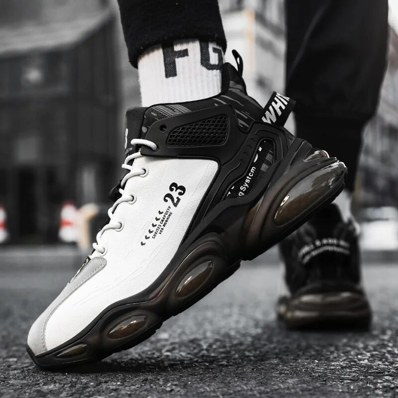 Pánske tenisky, bežecké topánky, módne outdoorové joggingové športové topánky, sieťované, priedušné, odpružené, čierne, basketbalová obuv, pánska veľká veľkosť