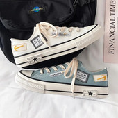 Pánske nové vulkanizované plátené topánky, jar/jeseň, pánske šnurovacie, patchworkové, priedušné, vysoké, 39-44 rokov, šnurovacie, patchworkové, 2023