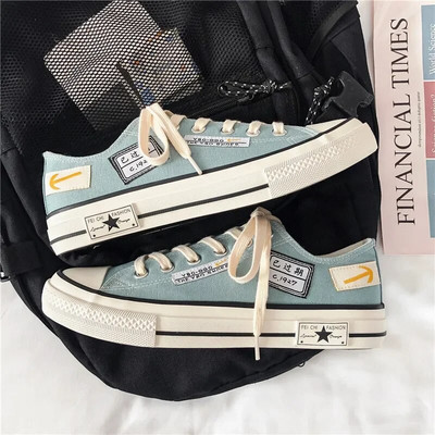 Pánske nové vulkanizované plátené topánky, jar/jeseň, pánske šnurovacie, patchworkové, priedušné, vysoké, 39-44 rokov, šnurovacie, patchworkové, 2023