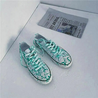 Plátenné topánky s graffiti krvou, pánske espadrilky, vysoké tenisky, chlapčenské jesenné topánky, mužské vulkanizované športové topánky