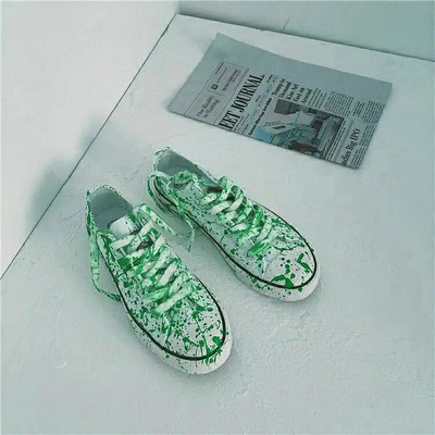 Plátenné topánky s graffiti krvou, pánske espadrilky, vysoké tenisky, chlapčenské jesenné topánky, mužské vulkanizované športové topánky