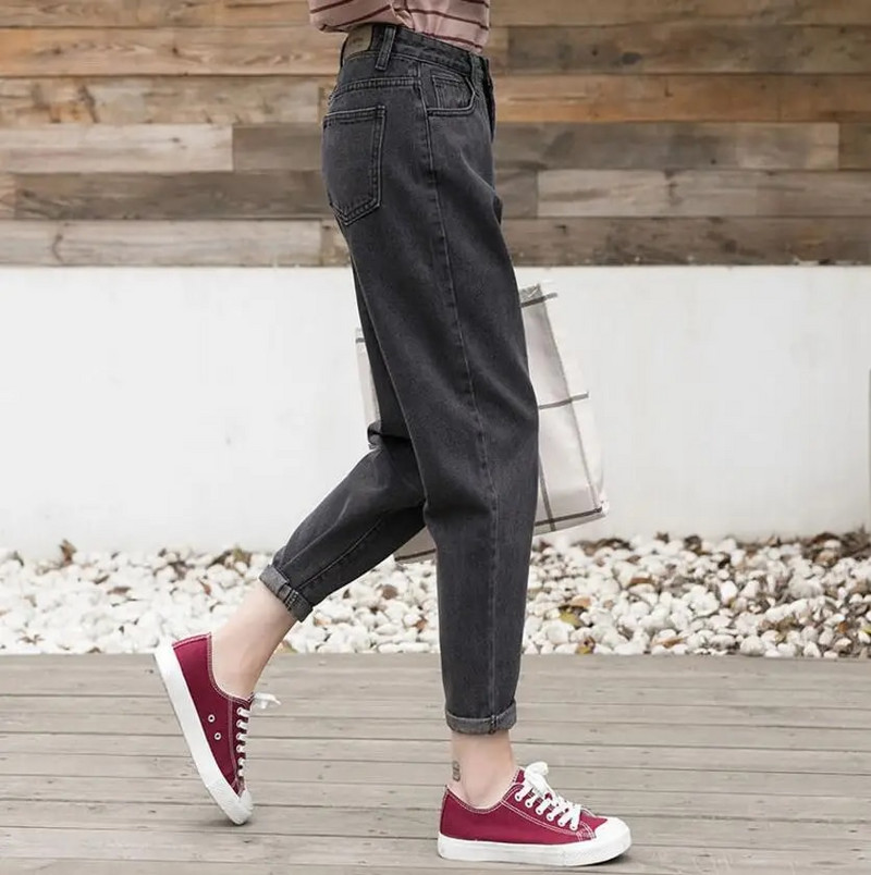 Jarné letné čierne džínsy Dámske trendy kórejský štýl Jednoduché univerzálne Kawaii Harajuku Streetwear Vysokokvalitné dámske nohavice