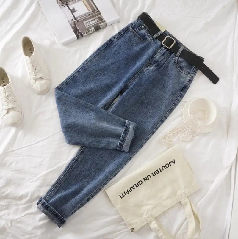 Jarné letné čierne džínsy Dámske trendy kórejský štýl Jednoduché univerzálne Kawaii Harajuku Streetwear Vysokokvalitné dámske nohavice
