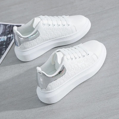 Pantofi pentru femei 2021, pantofi cu platformă la modă, primăvară, toamnă, pantofi casual pentru femei, talpă groasă, pantofi albi, vulcanizați, respirabili