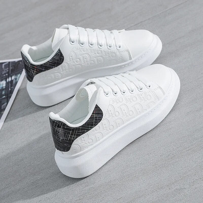 Pantofi pentru femei 2021, pantofi cu platformă la modă, primăvară, toamnă, pantofi casual pentru femei, talpă groasă, pantofi albi, vulcanizați, respirabili