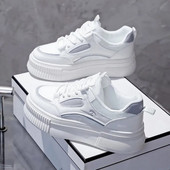 2023 új női cipők kényelmes, légáteresztő fehér sportcipők kültéri fűzős alkalmi cipők lapos cipők divatos női cipők