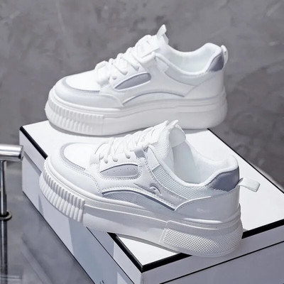 2023 új női cipők kényelmes, légáteresztő fehér sportcipők kültéri fűzős alkalmi cipők lapos cipők divatos női cipők
