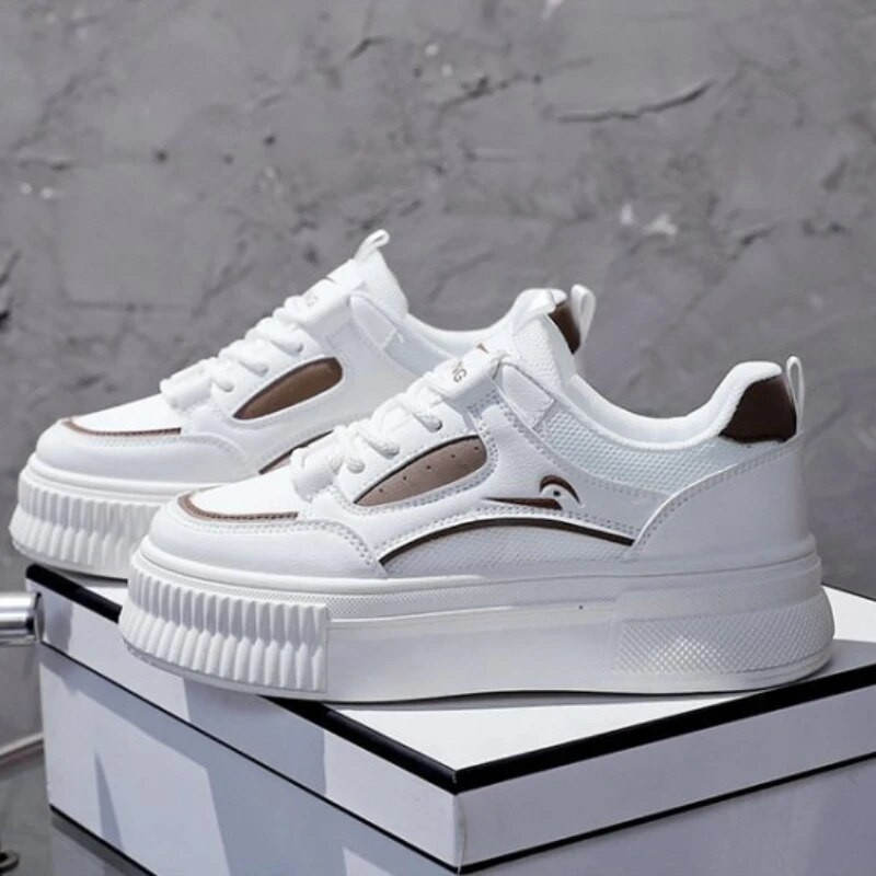 2023 új női cipők kényelmes, légáteresztő fehér sportcipők kültéri fűzős alkalmi cipők lapos cipők divatos női cipők