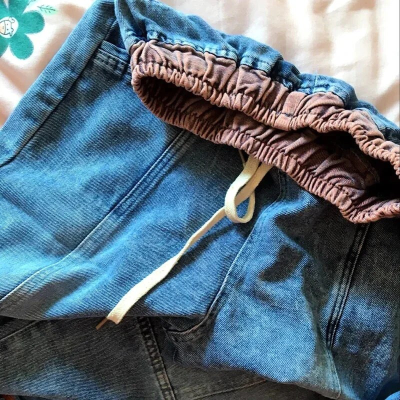 Gatvės apranga, suplėšyta skylutė, džinsai, moteriški džinsiniai kelnės iki kulkšnies, laisvalaikio „Vaqueros“ laisvi suvarstyti „Pantalones“ N257