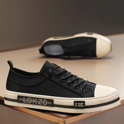 Pantofi pentru bărbați pantofi din pânză cu ajutor redus 2023 primăvara vară pantofi pentru skateboard pentru petrecerea timpului liber pantofi plat respirabili confortabili pantofi vulcanizați