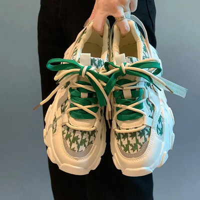 Daddy Ежедневни обувки Маратонки Дамски 2023 Пролет Есен Нови Спортни Универсални Пандишпанови обувки на платформа Дамски Zapatos De Mujer