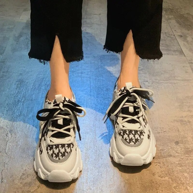 „Daddy“ laisvalaikio batai, sportiniai bateliai, moteriški, 2023 m. pavasario ruduo, nauja sporto šaka Universalūs biskvito platforminiai batai, moteriški „Zapatos De Mujer“