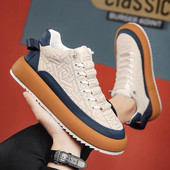 Pánske vulkanizované tenisky, športové PU nazúvacie topánky, mix farieb, vysoko kvalitné skateboardingové turistické topánky, ležérne pre mužov, zimné