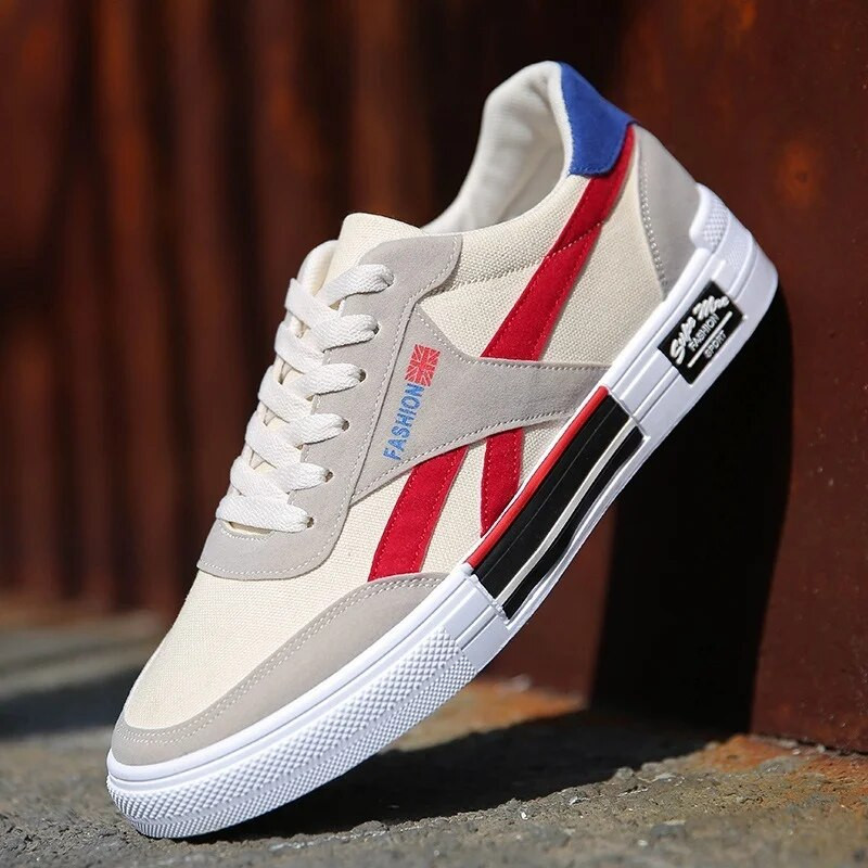 Vasaros mados vyriški sportbačiai kvėpuojantys drobiniai batai vyrams Laisvalaikio sportiniai kvėpuojantys vyriški vulkanizuoti batai Lengva tinklinė avalynė