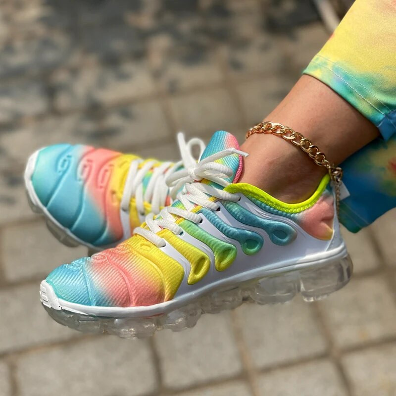 Pantofi casual pentru femei, pantofi de cuplu ușori, respirabili, cu talpă de cauciuc, pantofi sport multicolori, confortabili, pentru antrenament