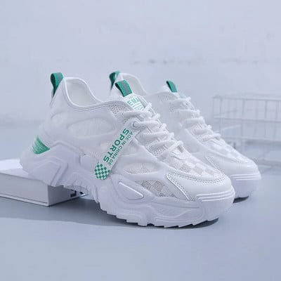 Dámske tenisky, zimné teplé kožušinové 2022, módne kórejské dámske robustné tenisky na platforme, jesenné priedušné, zmiešané farby, dámske topánky