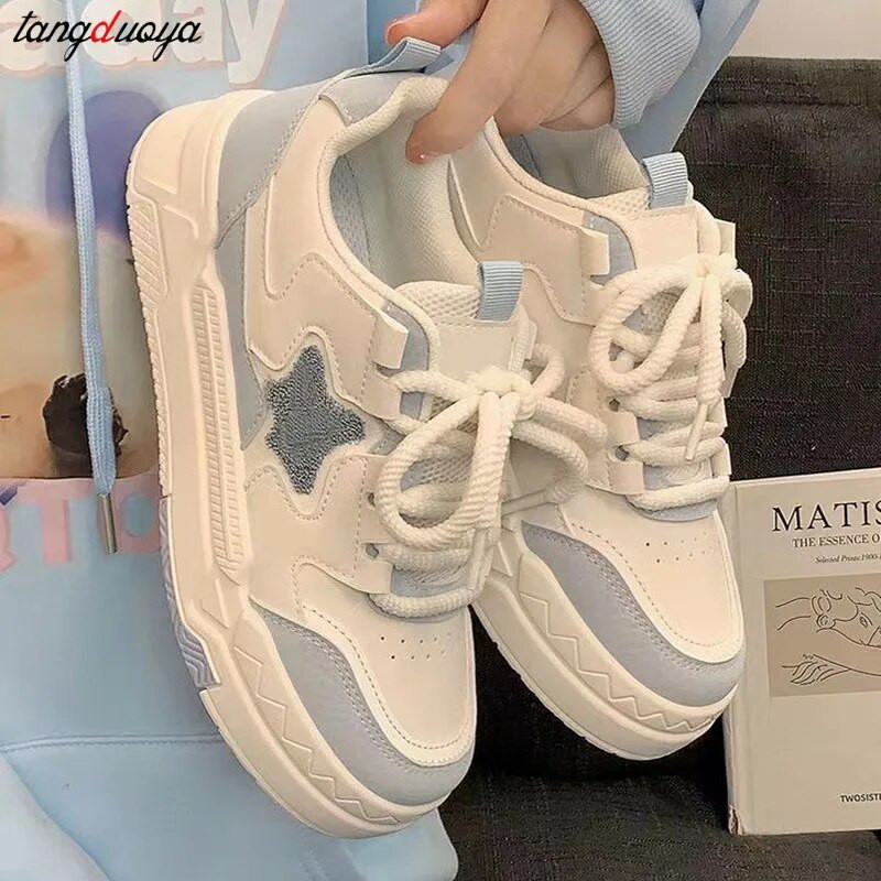 Tenisky Dámske športové topánky Hrubé tenisky na platforme Dámske bežecké dizajnérske tenisky y2k Ležérne vulkanizované topánky z umelej kože