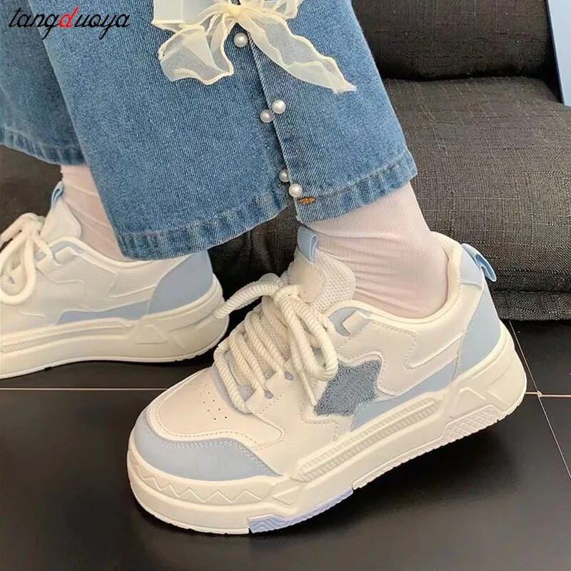 Tenisky Dámske športové topánky Hrubé tenisky na platforme Dámske bežecké dizajnérske tenisky y2k Ležérne vulkanizované topánky z umelej kože