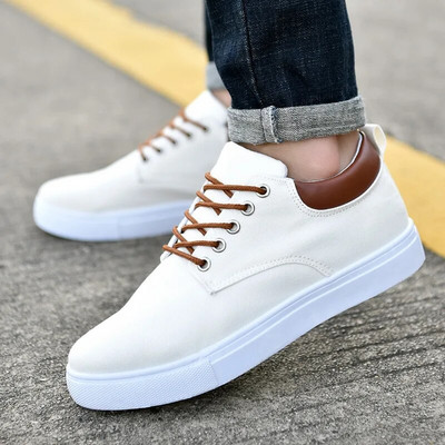 Pantofi de pânză pentru bărbați, marca, respirabil, pentru bărbați, mărime mare, confortabil, plimbare, pantofi sport, alb, negru, gri, albastru, roșu