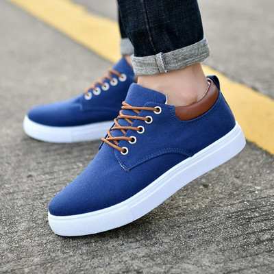 Pantofi de pânză pentru bărbați, marca, respirabil, pentru bărbați, mărime mare, confortabil, plimbare, pantofi sport, alb, negru, gri, albastru, roșu