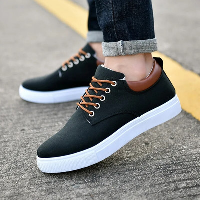 Pantofi de pânză pentru bărbați, marca, respirabil, pentru bărbați, mărime mare, confortabil, plimbare, pantofi sport, alb, negru, gri, albastru, roșu