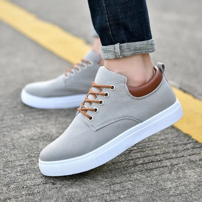 Pantofi de pânză pentru bărbați, marca, respirabil, pentru bărbați, mărime mare, confortabil, plimbare, pantofi sport, alb, negru, gri, albastru, roșu