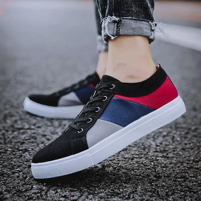 Pantofi de pânză pentru bărbați, marca, respirabil, pentru bărbați, mărime mare, confortabil, plimbare, pantofi sport, alb, negru, gri, albastru, roșu
