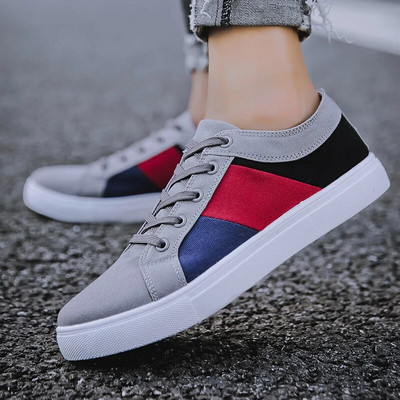 Pantofi de pânză pentru bărbați, marca, respirabil, pentru bărbați, mărime mare, confortabil, plimbare, pantofi sport, alb, negru, gri, albastru, roșu