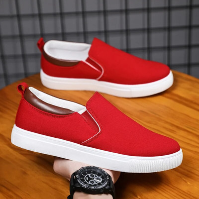 Pantofi de pânză pentru bărbați, marca, respirabil, pentru bărbați, mărime mare, confortabil, plimbare, pantofi sport, alb, negru, gri, albastru, roșu