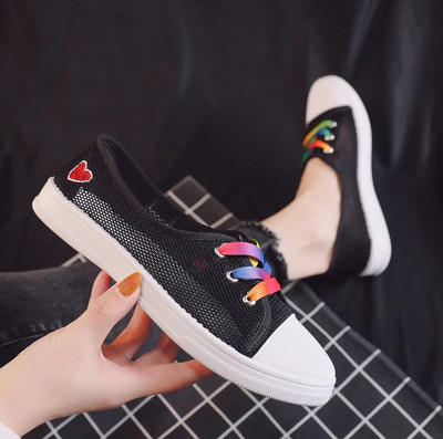 Comemore Módny trend Čiernobiele ploché topánky pre mládež Campus Girl Plytké ústa 2023 Dámske ležérne ploché letné biele tenisky