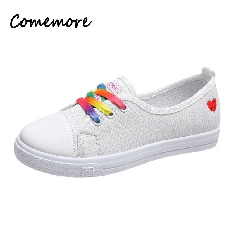 Comemore Módny trend Čiernobiele ploché topánky pre mládež Campus Girl Plytké ústa 2023 Dámske ležérne ploché letné biele tenisky