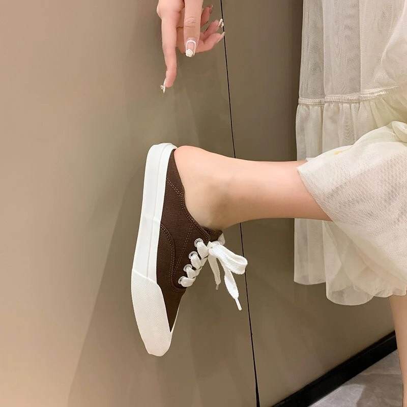 Încălțăminte pentru femei Vârf ascuțit Pantofi de damă din pânză neagră Slip on Nou la sosire Oferte 2023 Livrare gratuită Ofertă de vară pe jos A 39