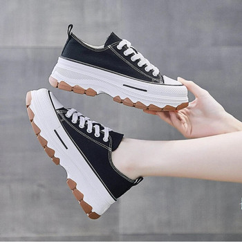 Άνοιξη Νέα παπούτσια καμβά Γυναικεία Μόδα Λιμάνι Μικρά Λευκά Παπούτσια Φοιτητικά Πλατφόρμα Αθλητικά Παπούτσια Casual I Μονό παπούτσια