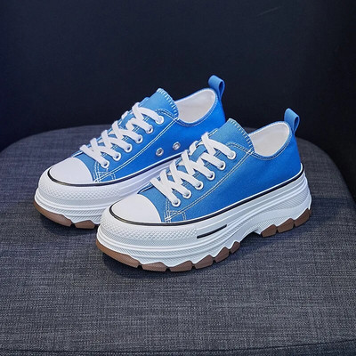 Jarné nové plátené topánky Dámske prístavné módne malé biele topánky Študentské topánky na platforme Športové topánky Ležérne topánky pre jednotlivcov