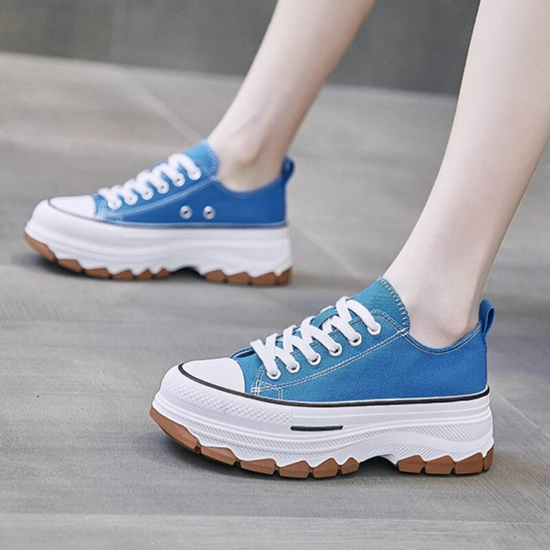 Jarné nové plátené topánky Dámske prístavné módne malé biele topánky Študentské topánky na platforme Športové topánky Ležérne topánky pre jednotlivcov