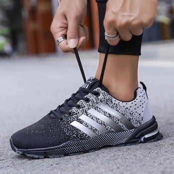 Маратонки Мъжки спортни мрежести дишащи ежедневни обувки с връзки Стабилни шокови леки дамски маратонки 2023 г. Нови мъжки обувки Chaussure Homme