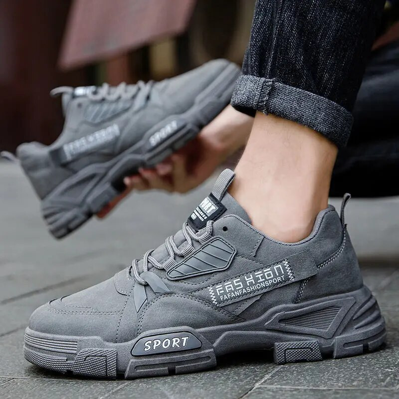 Nové dizajnérske kožené tenisky Action, pánske outdoorové topánky na voľný čas, pánska módna obuv pre voľný čas